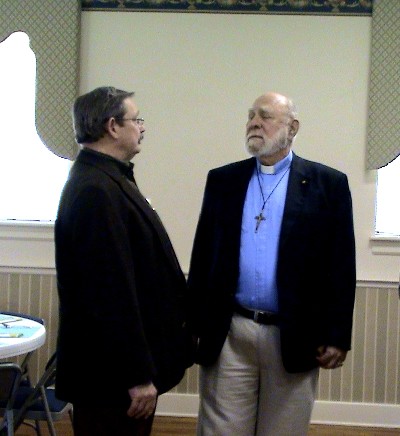 Pastor Mike Lamm and Rev. Henry Sink in line for lunch